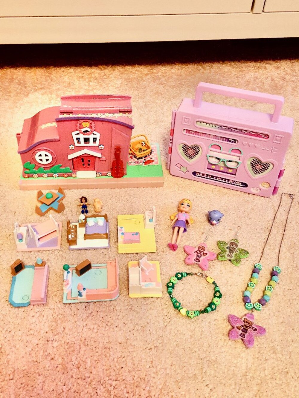 Polly Pocket Pollyville House and Disco Dance Sets